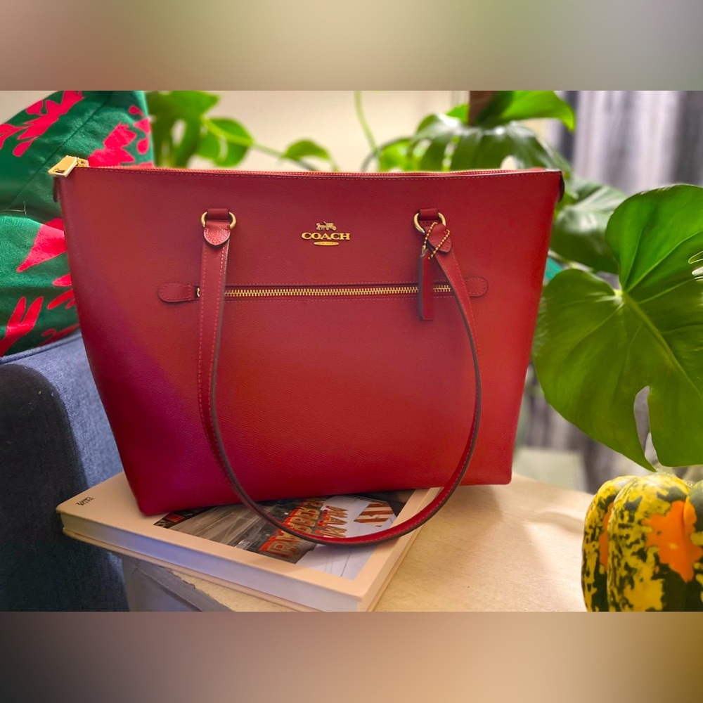 Red Leather Coach Bag
